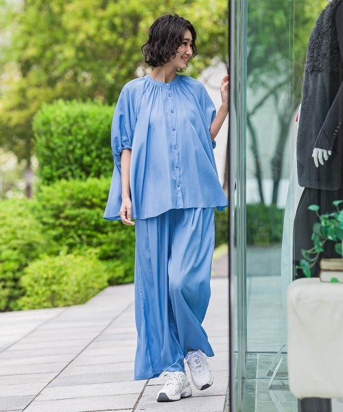 la.f…(ラエフ)の「【WEB限定】ウエストギャザーワイドパンツ≪手洗い可能≫(その他パンツ・レディース・ブラック/カーキ/ブルー・9号/11号)」の19枚目の写真