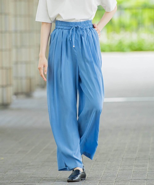 la.f…(ラエフ)の「【WEB限定】ウエストギャザーワイドパンツ≪手洗い可能≫(その他パンツ・レディース・ブラック/カーキ/ブルー・9号/11号)」の11枚目の写真