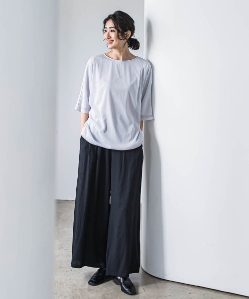 la.f…(ラエフ)の「【WEB限定】ウエストギャザーワイドパンツ≪手洗い可能≫(その他パンツ・レディース・ブラック/カーキ/ブルー・9号/11号)」の21枚目の写真