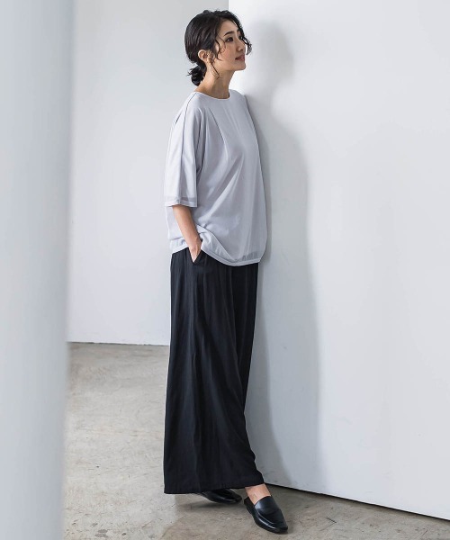 la.f…(ラエフ)の「【WEB限定】ウエストギャザーワイドパンツ≪手洗い可能≫(その他パンツ・レディース・ブラック/カーキ/ブルー・9号/11号)」の9枚目の写真
