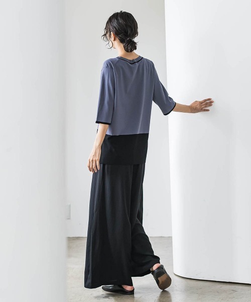 la.f…(ラエフ)の「【WEB限定】ウエストギャザーワイドパンツ≪手洗い可能≫(その他パンツ・レディース・ブラック/カーキ/ブルー・9号/11号)」の7枚目の写真