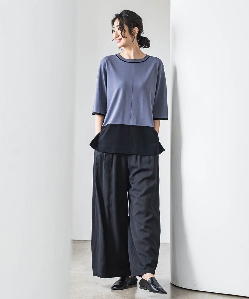 la.f…(ラエフ)の「【WEB限定】ウエストギャザーワイドパンツ≪手洗い可能≫(その他パンツ・レディース・ブラック/カーキ/ブルー・9号/11号)」の8枚目の写真