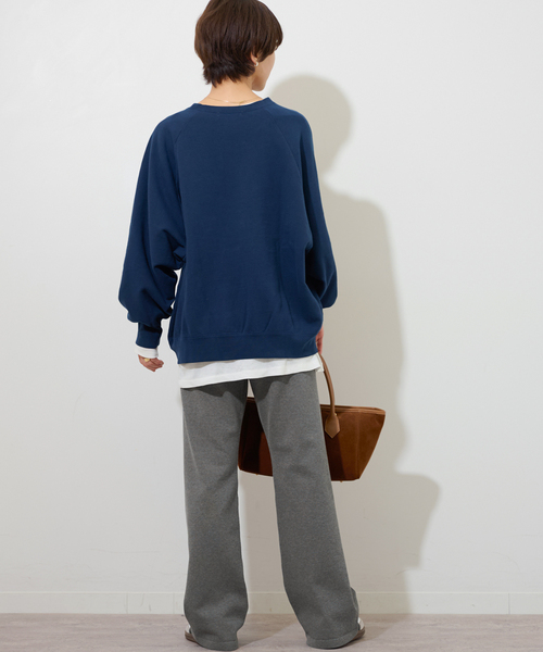 JOURNAL STANDARD relume（ジャーナルスタンダード　レリューム）の「フレアニットパンツ（その他パンツ・レディース・ブラック/チャコールグレー・FREE）」の3枚目の写真