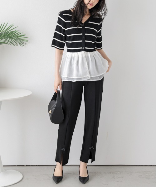 AMELY(エミリー)の「シアーフリルドッキングトップス(その他トップス・レディース・ホワイト/ブラック/ホワイト系その他/ブラック系その他・フリー)」の18枚目の写真