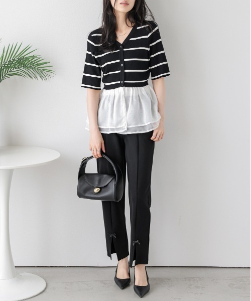 AMELY(エミリー)の「シアーフリルドッキングトップス(その他トップス・レディース・ホワイト/ブラック/ホワイト系その他/ブラック系その他・フリー)」の17枚目の写真