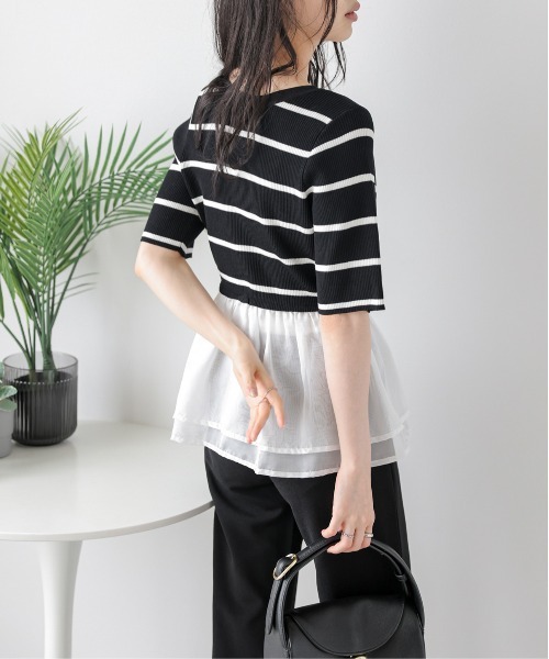 AMELY(エミリー)の「シアーフリルドッキングトップス(その他トップス・レディース・ホワイト/ブラック/ホワイト系その他/ブラック系その他・フリー)」の16枚目の写真