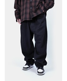 APPLEBUM | “Selena” Wide Tapered Denim Pants (Black)(デニムパンツ)