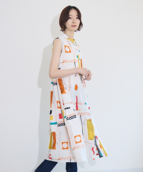 Paradise Picnic（パラダイスピクニック）の「総柄ティアード前開きワンピース（ワンピース・レディース・ホワイト/ブラック・FREE）」の19枚目の写真