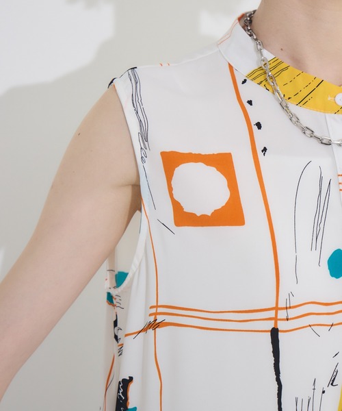 Paradise Picnic（パラダイスピクニック）の「総柄ティアード前開きワンピース（ワンピース・レディース・ホワイト/ブラック・FREE）」の21枚目の写真