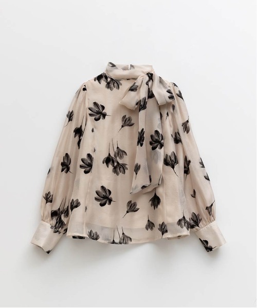 RANDA（ランダ）の「バリエオーガンジーリボンブラウス（シャツ/ブラウス・レディース・ホワイト/ピンク/ブラック・FREE）」の17枚目の写真