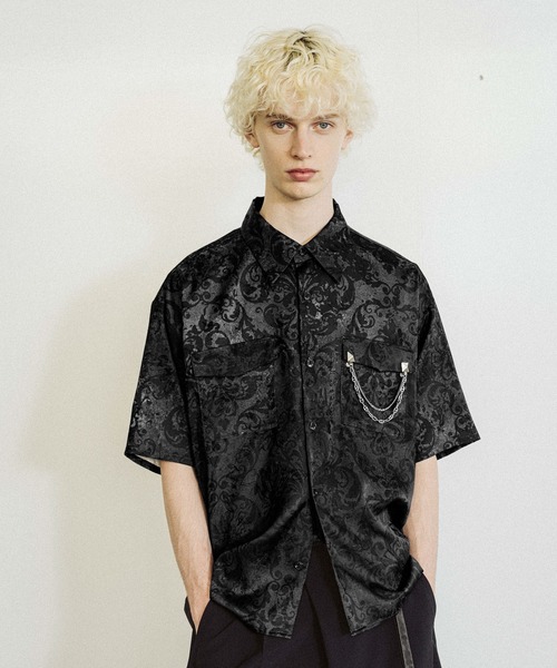 HARE(ハレ)の「カスレダマスクポケットシャツ(HARE)(シャツ/ブラウス・メンズ・ブラック/グリーン/グレー・FREE)」の2枚目の写真