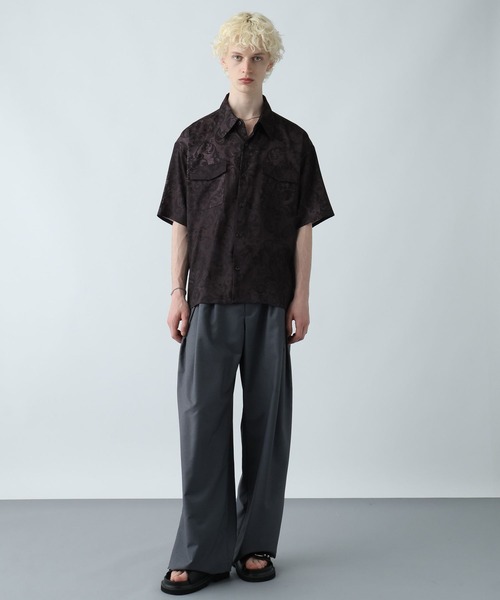 HARE(ハレ)の「カスレダマスクポケットシャツ(HARE)(シャツ/ブラウス・メンズ・ブラック/グリーン/グレー・FREE)」の4枚目の写真