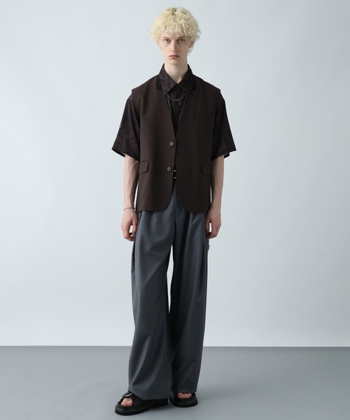 HARE(ハレ)の「カスレダマスクポケットシャツ(HARE)(シャツ/ブラウス・メンズ・ブラック/グリーン/グレー・FREE)」の6枚目の写真