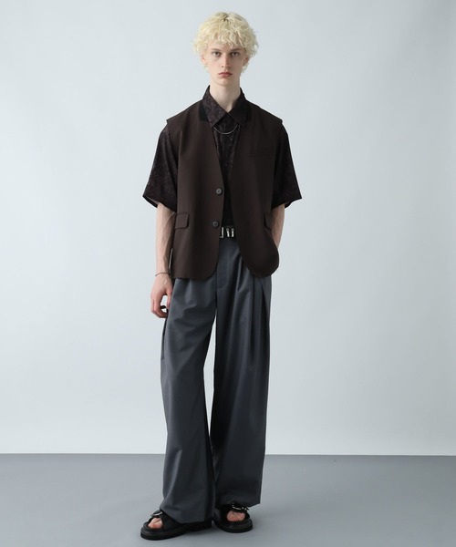 HARE(ハレ)の「カスレダマスクポケットシャツ(HARE)(シャツ/ブラウス・メンズ・ブラック/グリーン/グレー・FREE)」の7枚目の写真