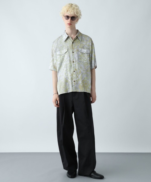 HARE(ハレ)の「カスレダマスクポケットシャツ(HARE)(シャツ/ブラウス・メンズ・ブラック/グリーン/グレー・FREE)」の8枚目の写真