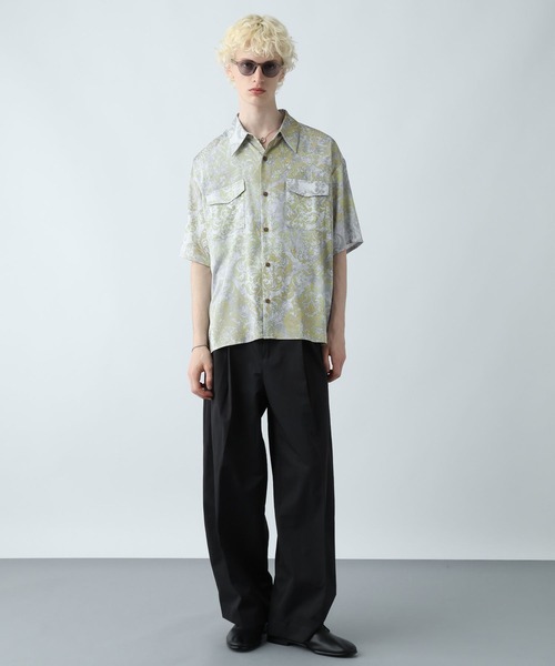 HARE(ハレ)の「カスレダマスクポケットシャツ(HARE)(シャツ/ブラウス・メンズ・ブラック/グリーン/グレー・FREE)」の9枚目の写真