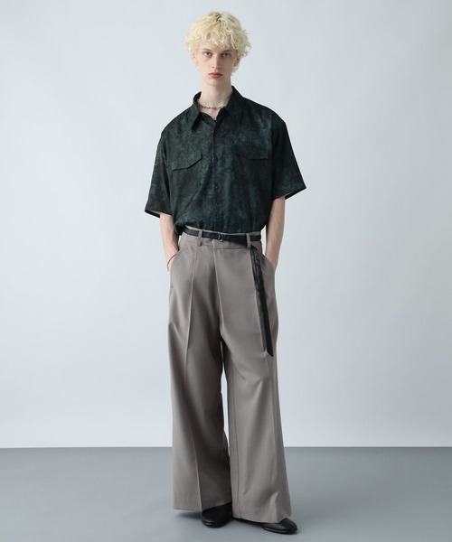 HARE(ハレ)の「カスレダマスクポケットシャツ(HARE)(シャツ/ブラウス・メンズ・ブラック/グリーン/グレー・FREE)」の11枚目の写真