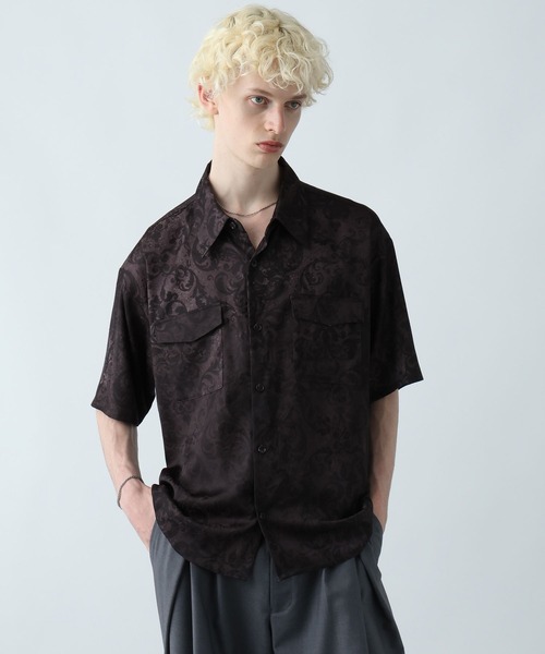 HARE(ハレ)の「カスレダマスクポケットシャツ(HARE)(シャツ/ブラウス・メンズ・ブラック/グリーン/グレー・FREE)」の13枚目の写真