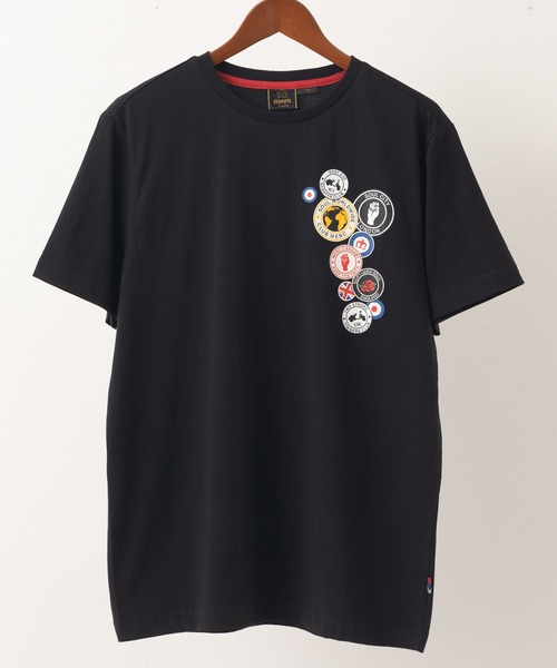 merc london(メルクロンドン)の「Merc London メルクロンドン バッジプリントTシャツ(Tシャツ/カットソー・メンズ・ワインレッド/ブラック・MEDIUM/LARGE/X-LARGE/SMALL)」の5枚目の写真