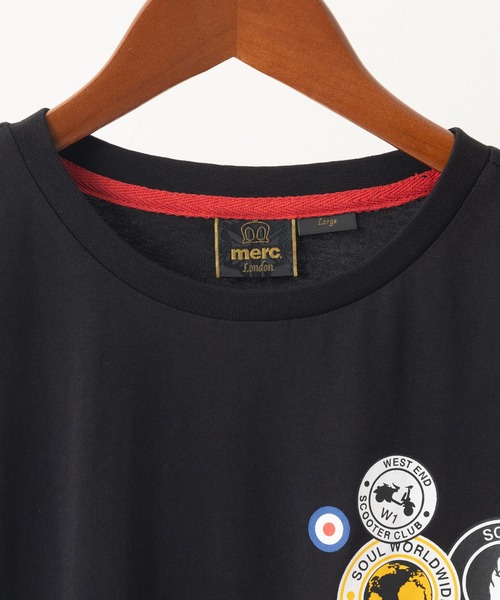 merc london(メルクロンドン)の「Merc London メルクロンドン バッジプリントTシャツ(Tシャツ/カットソー・メンズ・ワインレッド/ブラック・MEDIUM/LARGE/X-LARGE/SMALL)」の6枚目の写真