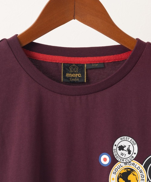 merc london(メルクロンドン)の「Merc London メルクロンドン バッジプリントTシャツ(Tシャツ/カットソー・メンズ・ワインレッド/ブラック・MEDIUM/LARGE/X-LARGE/SMALL)」の11枚目の写真