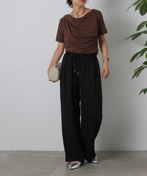 COLONY 2139(コロニートゥーワンスリーナイン)の「リネンライクイージーパンツ(その他パンツ・レディース・ベージュ/ブラウン/ブラック・FREE)」の8枚目の写真