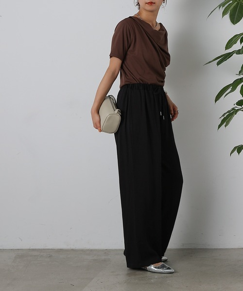 COLONY 2139(コロニートゥーワンスリーナイン)の「リネンライクイージーパンツ(その他パンツ・レディース・ベージュ/ブラウン/ブラック・FREE)」の9枚目の写真