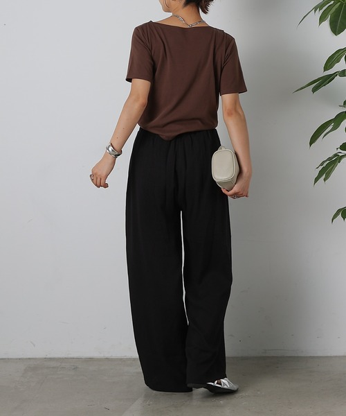 COLONY 2139(コロニートゥーワンスリーナイン)の「リネンライクイージーパンツ(その他パンツ・レディース・ベージュ/ブラウン/ブラック・FREE)」の10枚目の写真