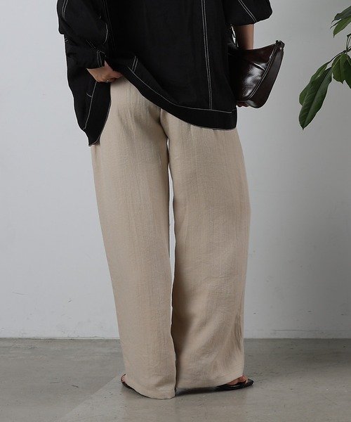 COLONY 2139(コロニートゥーワンスリーナイン)の「リネンライクイージーパンツ(その他パンツ・レディース・ベージュ/ブラウン/ブラック・FREE)」の22枚目の写真