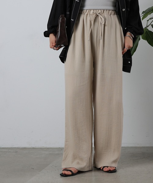 COLONY 2139(コロニートゥーワンスリーナイン)の「リネンライクイージーパンツ(その他パンツ・レディース・ベージュ/ブラウン/ブラック・FREE)」の20枚目の写真