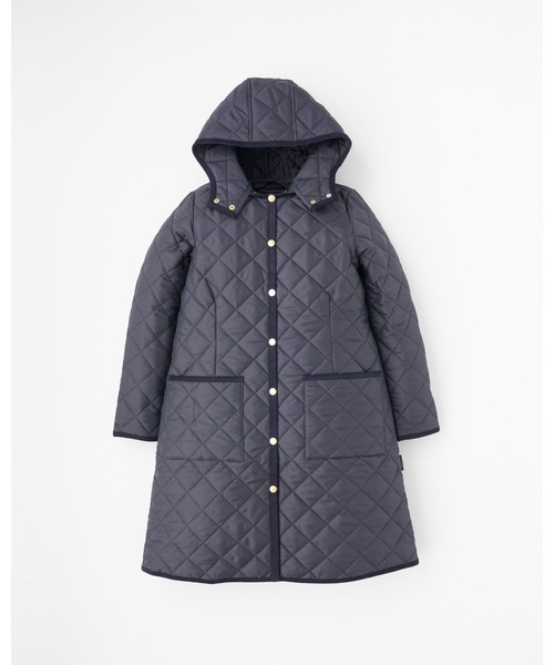 Traditional Weatherwear(トラディショナルウェザーウェア)の「ARKLEY LONG HOOD(ダウンジャケット/コート・レディース・ネイビー/ブラック・34/32/36)」の2枚目の写真