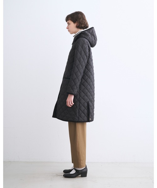 Traditional Weatherwear(トラディショナルウェザーウェア)の「ARKLEY LONG HOOD(ダウンジャケット/コート・レディース・ネイビー/ブラック・34/32/36)」の8枚目の写真