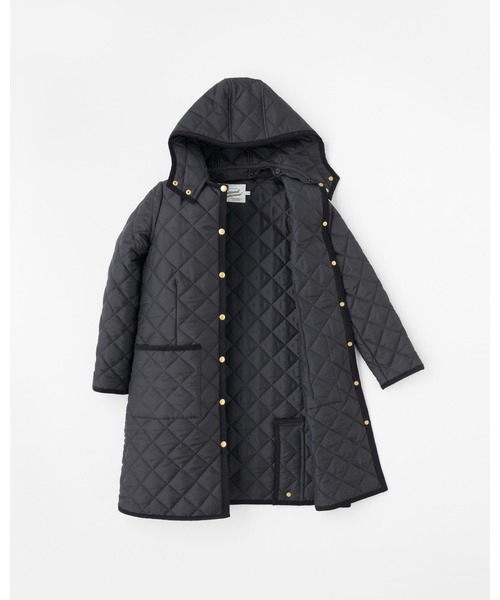 Traditional Weatherwear(トラディショナルウェザーウェア)の「ARKLEY LONG HOOD(ダウンジャケット/コート・レディース・ネイビー/ブラック・34/32/36)」の6枚目の写真