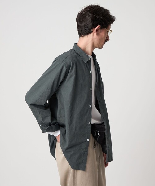 Steven Alan（スティーブンアラン）の「＜Steven Alan＞ 60 コンパクトヤーン ストライプ レギュラーカラー シャツ NARROW（シャツ/ブラウス・メンズ・ナチュラル/ダークグレー・XL/L/M/S）」の7枚目の写真