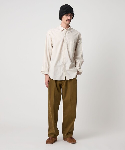 Steven Alan（スティーブンアラン）の「＜Steven Alan＞ 60 コンパクトヤーン ストライプ レギュラーカラー シャツ NARROW（シャツ/ブラウス・メンズ・ナチュラル/ダークグレー・XL/L/M/S）」の9枚目の写真