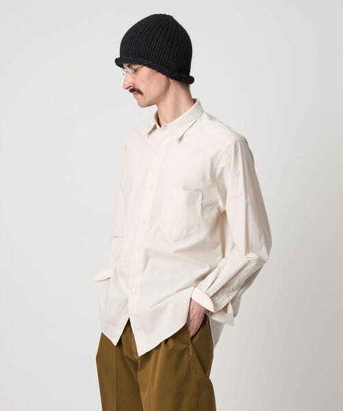 Steven Alan（スティーブンアラン）の「＜Steven Alan＞ 60 コンパクトヤーン ストライプ レギュラーカラー シャツ NARROW（シャツ/ブラウス・メンズ・ナチュラル/ダークグレー・XL/L/M/S）」の11枚目の写真