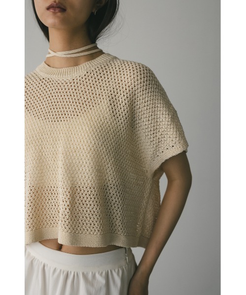 STYLEMIXER（スタイルミキサー）の「ルーズクロシェニットトップ（ニット/セーター・レディース・アイボリー/グリーン/ブラック/キャメル・FREE）」の9枚目の写真