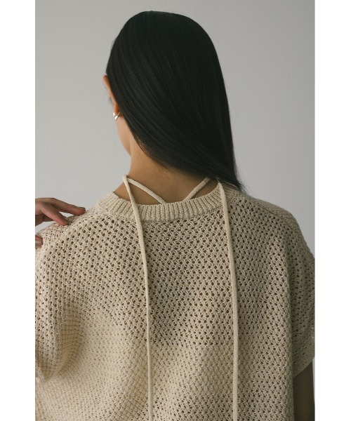 STYLEMIXER（スタイルミキサー）の「ルーズクロシェニットトップ（ニット/セーター・レディース・アイボリー/グリーン/ブラック/キャメル・FREE）」の10枚目の写真