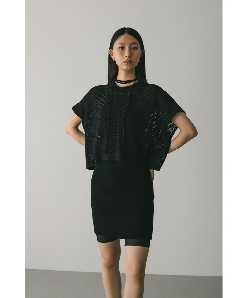 STYLEMIXER（スタイルミキサー）の「ルーズクロシェニットトップ（ニット/セーター・レディース・アイボリー/グリーン/ブラック/キャメル・FREE）」の14枚目の写真