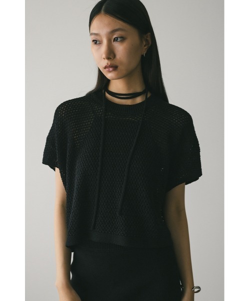 STYLEMIXER（スタイルミキサー）の「ルーズクロシェニットトップ（ニット/セーター・レディース・アイボリー/グリーン/ブラック/キャメル・FREE）」の17枚目の写真