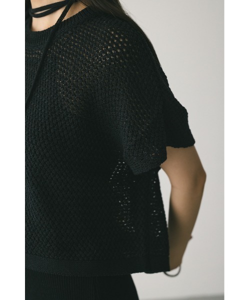 STYLEMIXER（スタイルミキサー）の「ルーズクロシェニットトップ（ニット/セーター・レディース・アイボリー/グリーン/ブラック/キャメル・FREE）」の21枚目の写真