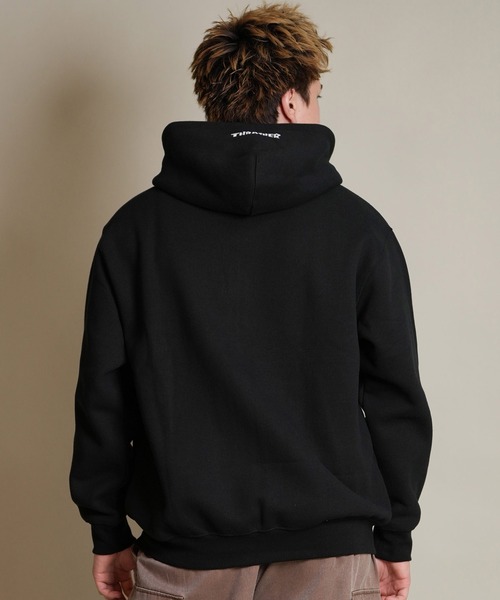 THRASHER（スラッシャー）の「THRASHER/スラッシャー ジップアップ パーカー スウェット フーディー ロゴ ワンポイント 裏起毛 254TH1PK065（パーカー・メンズ・ホワイト/ベージュ/ブラック・M/L/XL）」の11枚目の写真