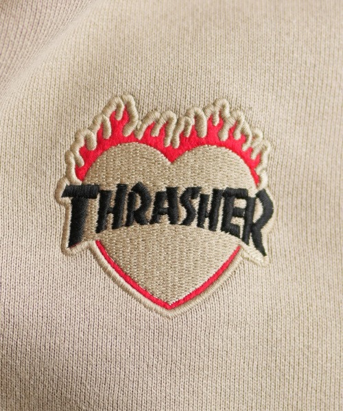 THRASHER（スラッシャー）の「THRASHER/スラッシャー ジップアップ パーカー スウェット フーディー ロゴ ワンポイント 裏起毛 254TH1PK065（パーカー・メンズ・ホワイト/ベージュ/ブラック・M/L/XL）」の22枚目の写真
