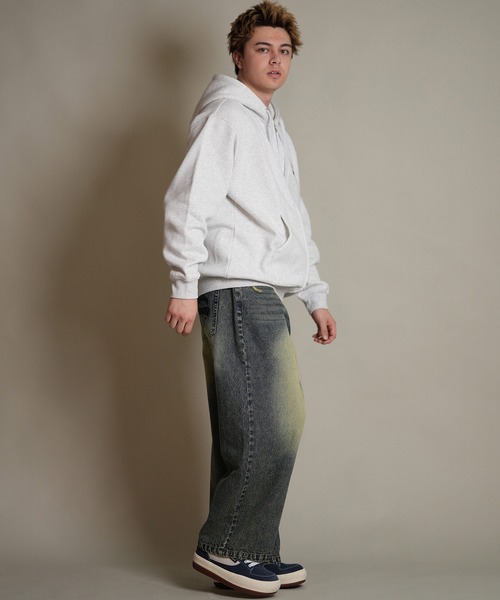 THRASHER（スラッシャー）の「THRASHER/スラッシャー ジップアップ パーカー スウェット フーディー ロゴ ワンポイント 裏起毛 254TH1PK065（パーカー・メンズ・ホワイト/ベージュ/ブラック・M/L/XL）」の9枚目の写真