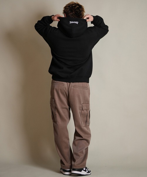 THRASHER（スラッシャー）の「THRASHER/スラッシャー ジップアップ パーカー スウェット フーディー ロゴ ワンポイント 裏起毛 254TH1PK065（パーカー・メンズ・ホワイト/ベージュ/ブラック・M/L/XL）」の14枚目の写真