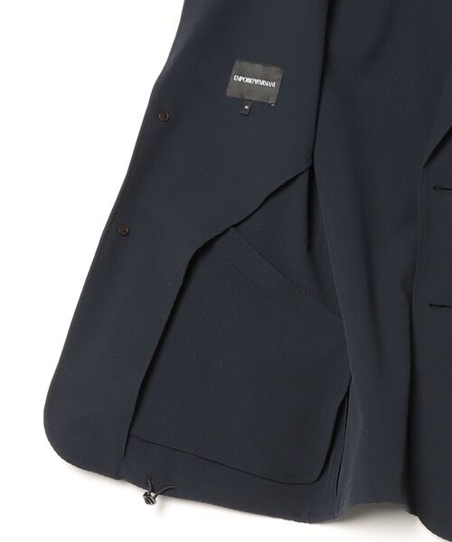 EMPORIO ARMANI(エンポリオアルマーニ)の「【エンポリオ アルマーニ】シングルブレストジャケット ナイロン シアサッカー(テーラードジャケット・メンズ・ネイビー・46/48/50/52/54)」の6枚目の写真