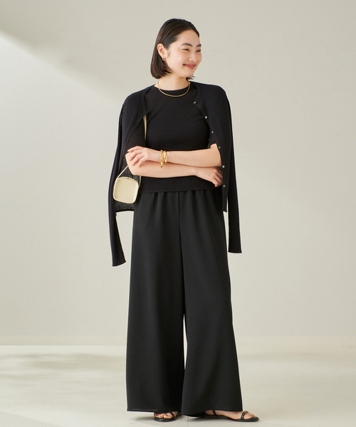 plage(プラージュ)の「《追加》Dry Twill Relax パンツ 2(スラックス・レディース・ベージュ/ブラック・38/36/34)」の12枚目の写真