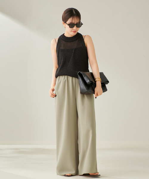 plage(プラージュ)の「《追加》Dry Twill Relax パンツ 2(スラックス・レディース・ベージュ/ブラック・38/36/34)」の15枚目の写真