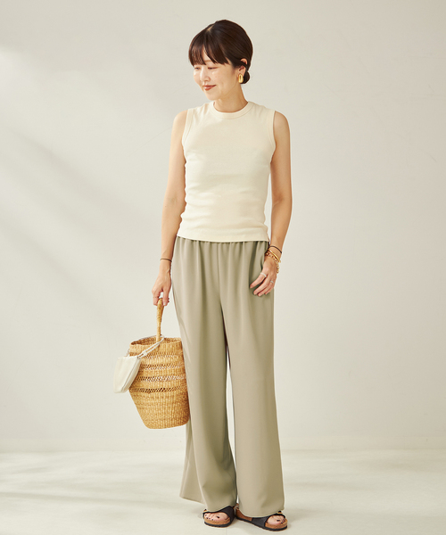 plage(プラージュ)の「《追加》Dry Twill Relax パンツ 2(スラックス・レディース・ベージュ/ブラック・38/36/34)」の17枚目の写真