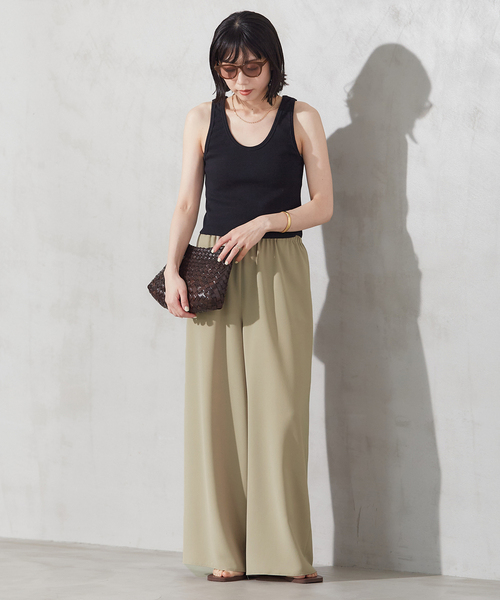plage(プラージュ)の「《追加》Dry Twill Relax パンツ 2(スラックス・レディース・ベージュ/ブラック・38/36/34)」の18枚目の写真